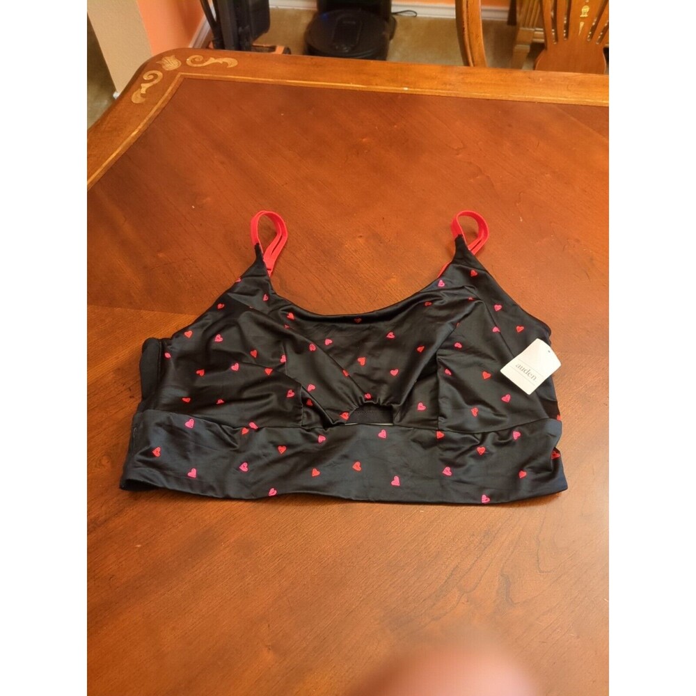 Women's Satin Black/W Hearts key Underwear - Auden 2X